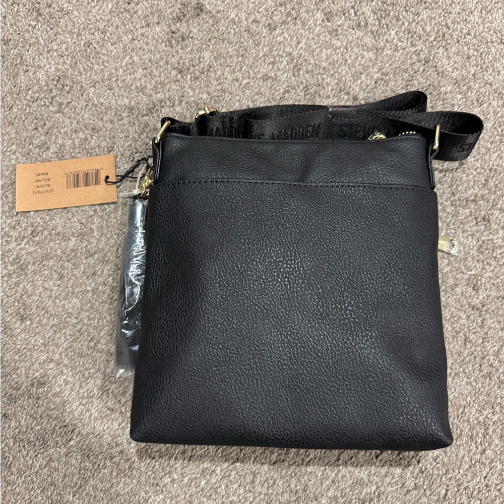 Steve Madden Black and Gold Textured Crossbody Bag - Picture 2 of 8